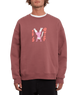 The Volcom Mens Egle Zvirblyte Sweatshirt in Rose Brown