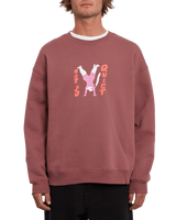 The Volcom Mens Egle Zvirblyte Sweatshirt in Rose Brown