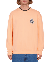 The Volcom Mens Guano Sweatshirt in Peach Bud