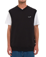 The Volcom Mens Sleeveless Sweatshirt in Black