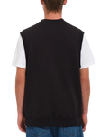 The Volcom Mens Sleeveless Sweatshirt in Black