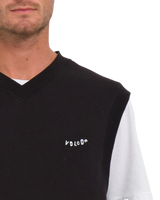 The Volcom Mens Sleeveless Sweatshirt in Black