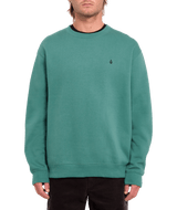 The Volcom Mens Single Stone Crew Sweatshirt in Sea Green