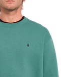 The Volcom Mens Single Stone Crew Sweatshirt in Sea Green