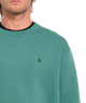 The Volcom Mens Single Stone Crew Sweatshirt in Sea Green