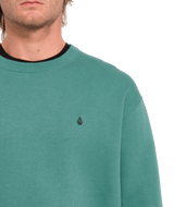 The Volcom Mens Single Stone Crew Sweatshirt in Sea Green