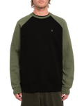 The Volcom Mens Homak Crew Sweatshirt in Black