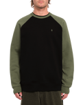 The Volcom Mens Homak Crew Sweatshirt in Black