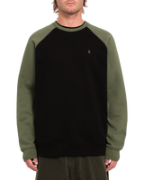 The Volcom Mens Homak Crew Sweatshirt in Black