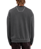 The Volcom Mens Skate Vitals Remy S Crew Sweatshirt in Asphalt Black