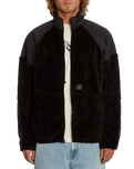 The Volcom Mens Runtime Error Zip Fleece Jacket in Black