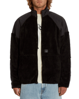 The Volcom Mens Runtime Error Zip Fleece Jacket in Black