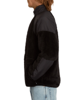 The Volcom Mens Runtime Error Zip Fleece Jacket in Black