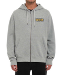 The Volcom Mens Watanite Zip Hoodie in Heather Grey