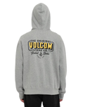 The Volcom Mens Watanite Zip Hoodie in Heather Grey