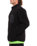 The Volcom Mens Muzzer Fuzzar Zip Fleece Jacket in Black