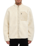 The Volcom Mens Muzzer Fuzzar Zip Fleece Jacket in Dirty White