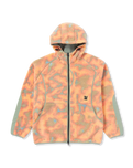 The Volcom Mens Tokyo True Bryan Iguchi Zip Fleece Jacket in Tigerlily