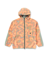 The Volcom Mens Tokyo True Bryan Iguchi Zip Fleece Jacket in Tigerlily