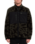 The Volcom Mens Zephyr Storm Stone Zip Fleece Jacket in PRT-Print