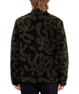 The Volcom Mens Zephyr Storm Stone Zip Fleece Jacket in PRT-Print