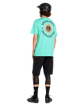 The Volcom Mens Schroff X Volcom T-Shirt in Dusty Aqua