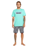 The Volcom Mens Crash Test T-Shirt in Dusty Aqua