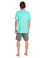 The Volcom Mens Crash Test T-Shirt in Dusty Aqua