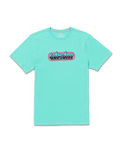 The Volcom Mens Crash Test T-Shirt in Dusty Aqua