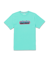 The Volcom Mens Crash Test T-Shirt in Dusty Aqua