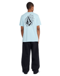 The Volcom Mens Firefight T-Shirt in Misty Blue