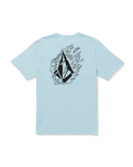 The Volcom Mens Firefight T-Shirt in Misty Blue