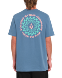 The Volcom Mens Easy Orbit T-Shirt in Blueberry