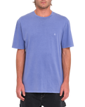 The Volcom Mens Solid Stone T-Shirt in Ballpoint Blue