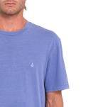 The Volcom Mens Solid Stone T-Shirt in Ballpoint Blue