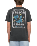 The Volcom Mens Saxy Cat T-Shirt in Stealth