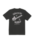 The Volcom Mens Schroff X Volcom Chainsaw T-Shirt in Stealth