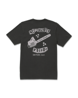 The Volcom Mens Schroff X Volcom Chainsaw T-Shirt in Stealth