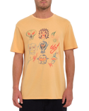 The Volcom Mens Sam Ryser T-Shirt in Flash Orange