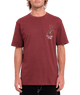 The Volcom Mens Lintell Classic T-Shirt in Merlot