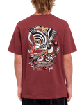 The Volcom Mens Lintell Classic T-Shirt in Merlot