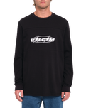 The Volcom Mens Sendstone Crew Long Sleeve T-Shirt in Black