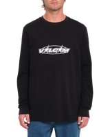 The Volcom Mens Sendstone Crew Long Sleeve T-Shirt in Black