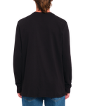 The Volcom Mens Sendstone Crew Long Sleeve T-Shirt in Black