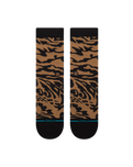 The Stance Womens Animalistic Crew Socks in Black & Brown