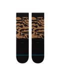 The Stance Womens Animalistic Crew Socks in Black & Brown