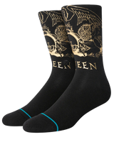 The Stance Mens Queen's Golden Socks in Black