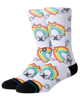 The Stance Mens Vibeon Crew Socks in Rainbow