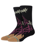 The Stance Mens Welcome Skelly Crew Socks in Black