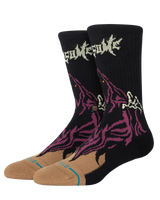 The Stance Mens Welcome Skelly Crew Socks in Black
